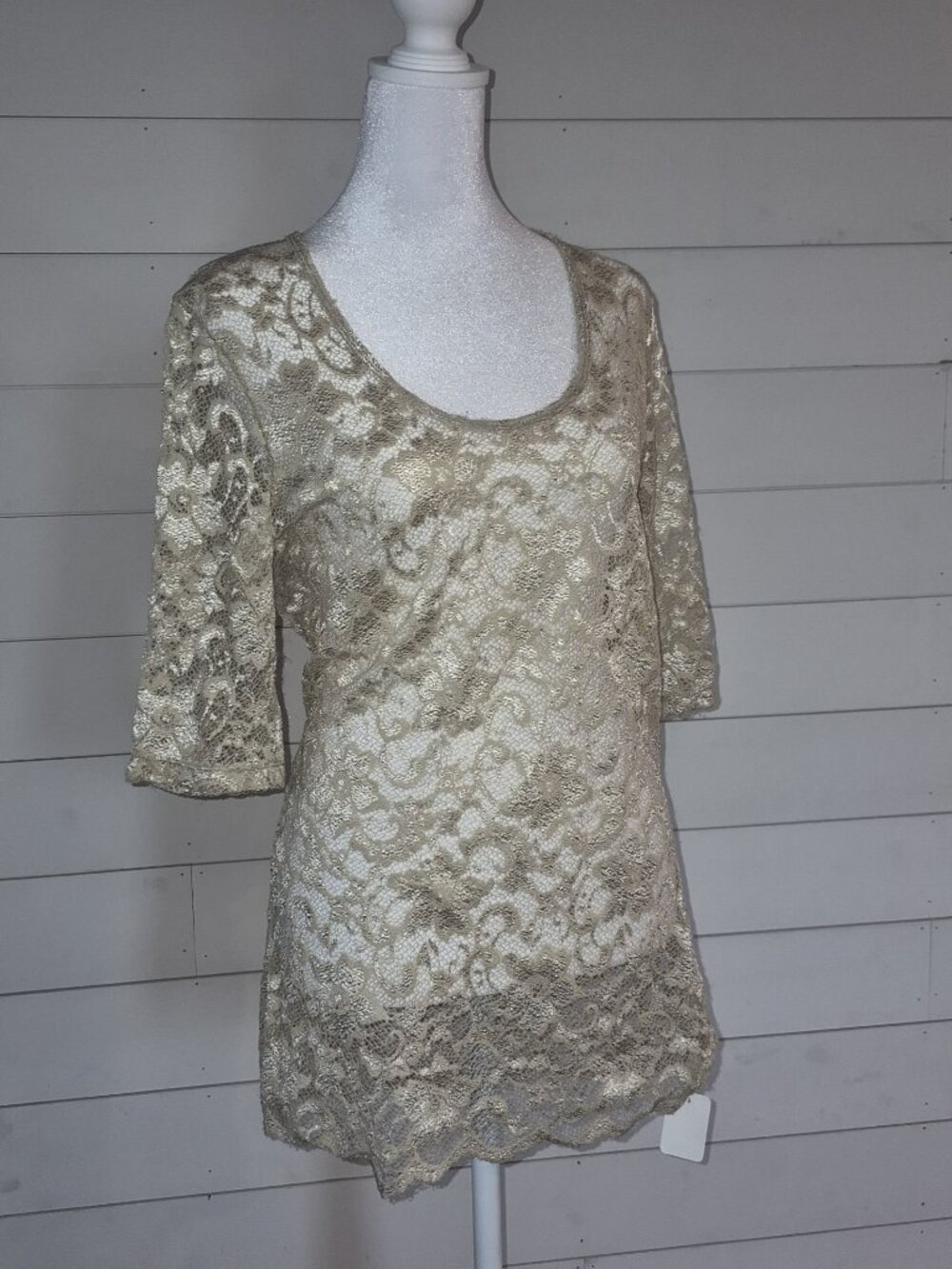 Buckle BKE Gorgeous Golden Lace Top